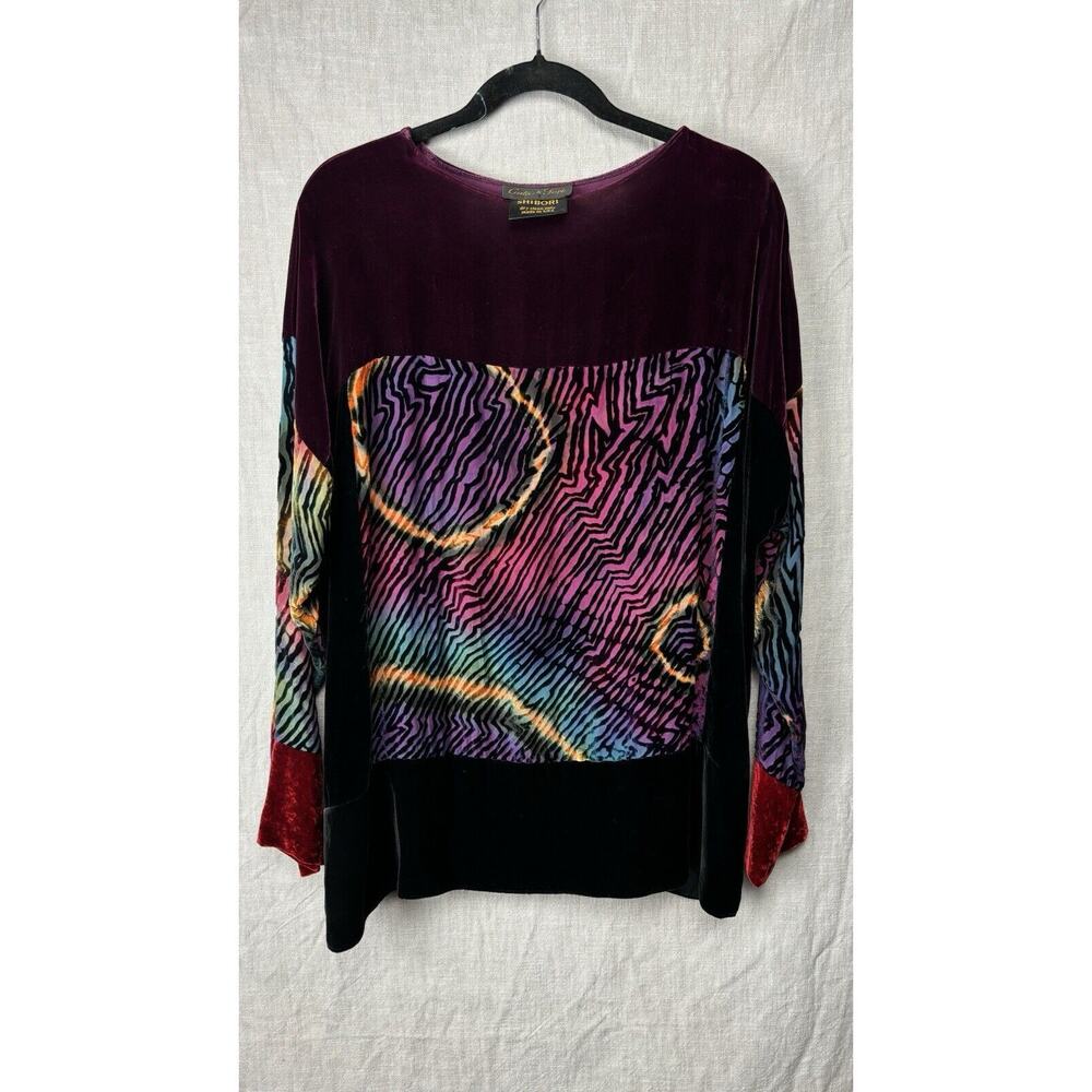 Carter Smith Shibori SILK Large LUX Art-to-Wear Amazing Tunic Shirt Top